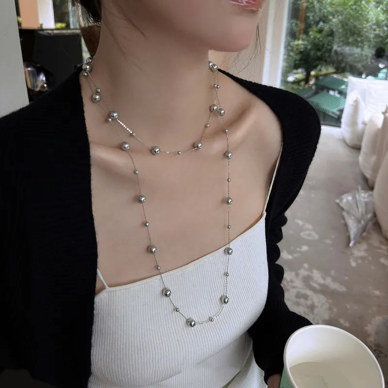 COLLAR LARGO PERLAS