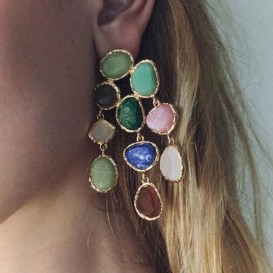 ARETES LARGOS PIEDRAS