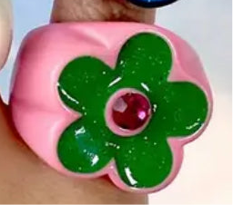 ANILLOS FLOR ACRILICO
