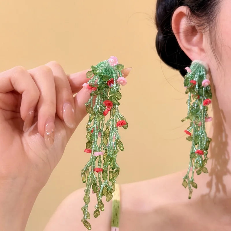 ARETES LARGOS DE CUENTAS