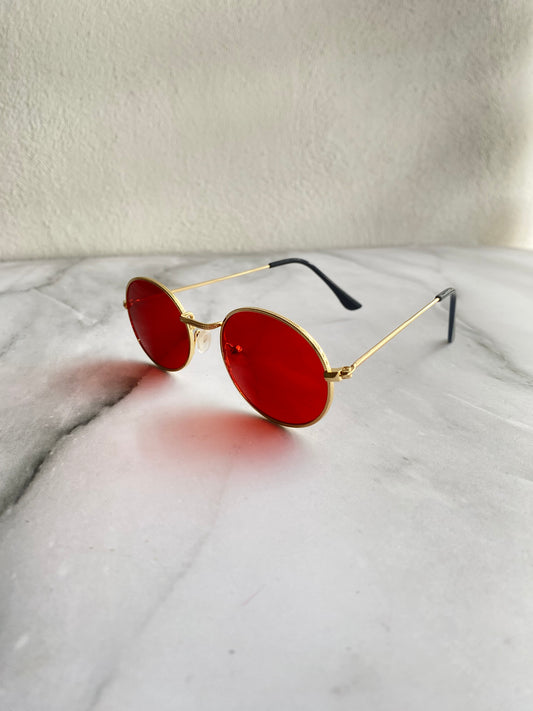 LENTES ROJOS METAL