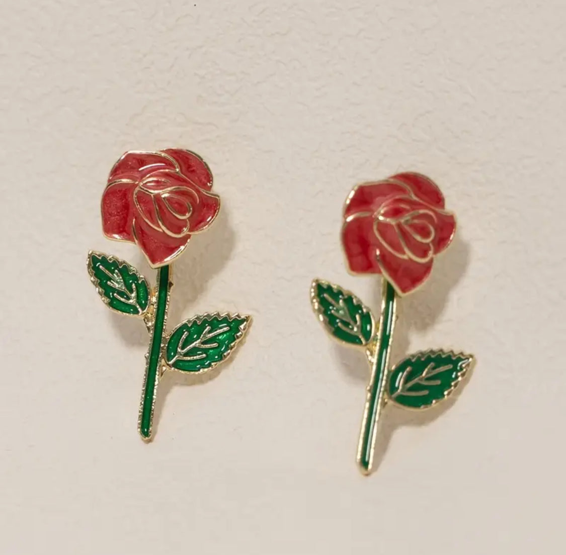 ARETES ROSA ROJA