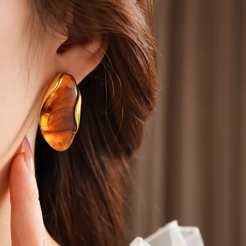 ARETES GEOMÉTRICOS ÁMBAR