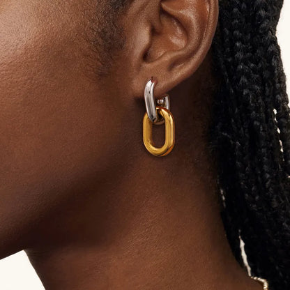 HOOPS CADENA BICOLOR AC INOX