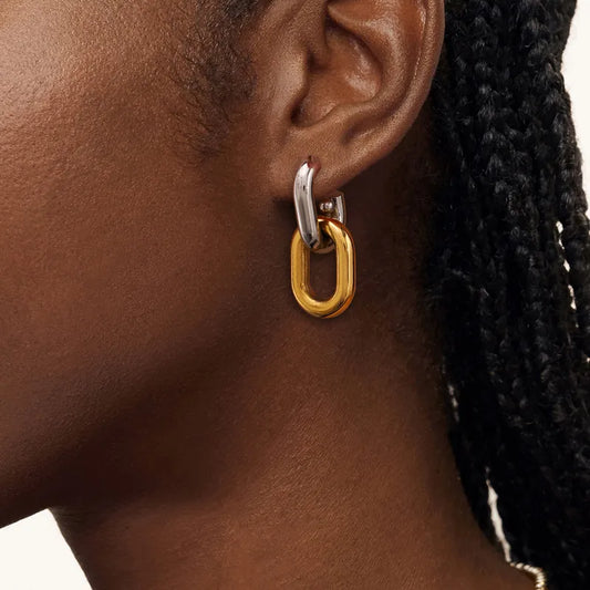 HOOPS CADENA BICOLOR AC INOX