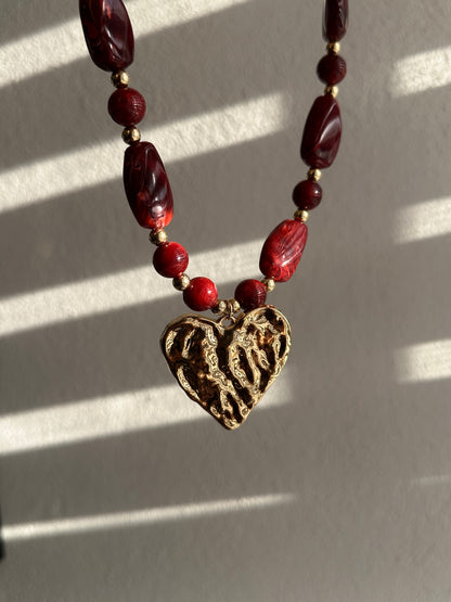 COLLAR CHUNKY DE CUENTAS CON DIJE