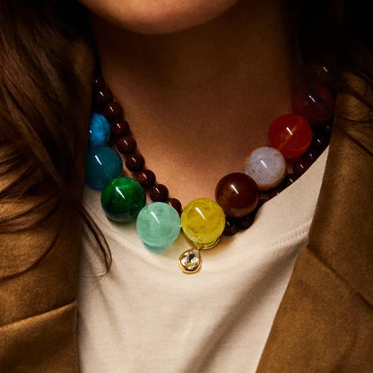 COLLAR CHUNKY CUENTAS COLORES