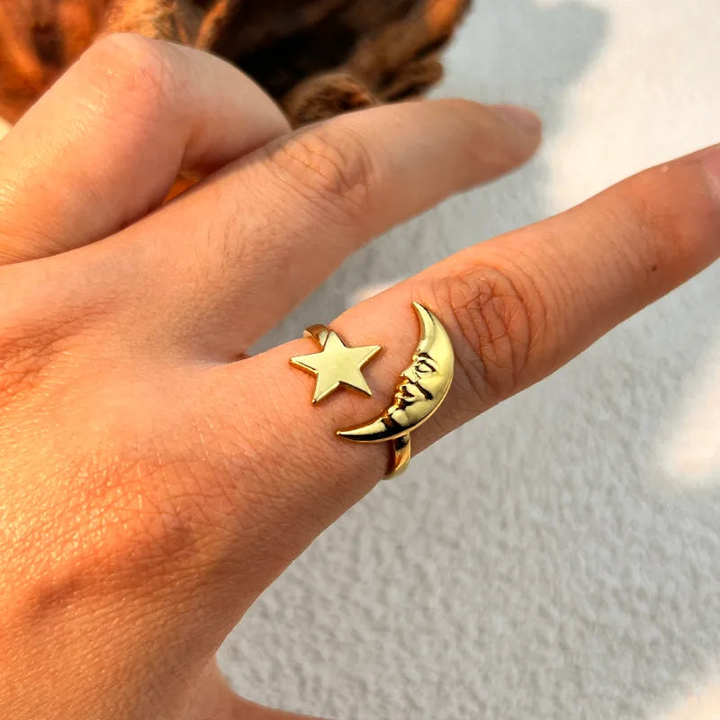 ANILLO LUNA Y ESTRELLA AC INOX