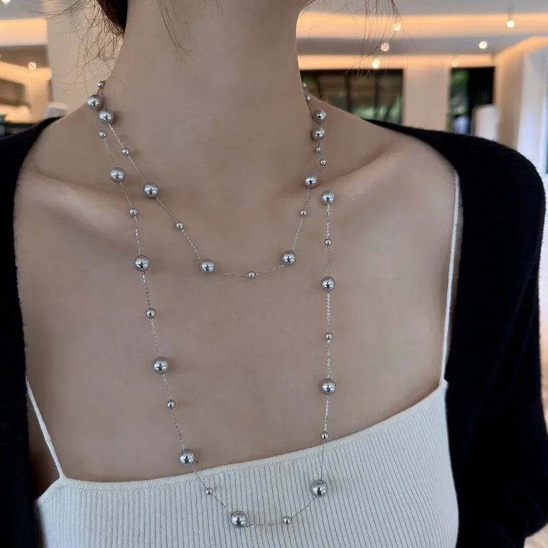 COLLAR LARGO PERLAS
