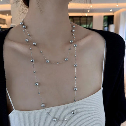 COLLAR LARGO PERLAS