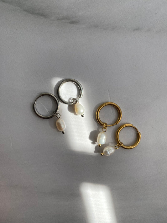 HOOPS CON PERLA AC INOX