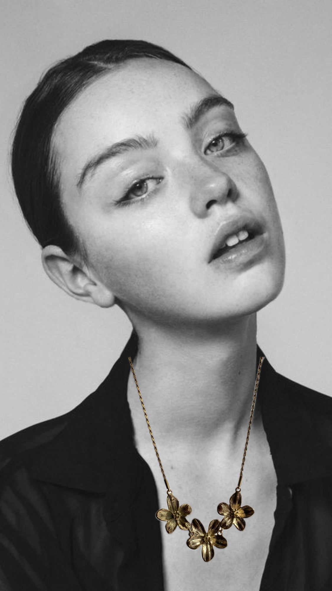 COLLAR BOUQUET FLORES AC INOX