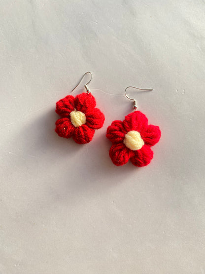 ARETES FLOR CROCHET