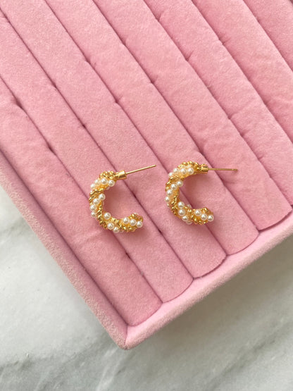 ARRACADAS MINI CON PERLAS