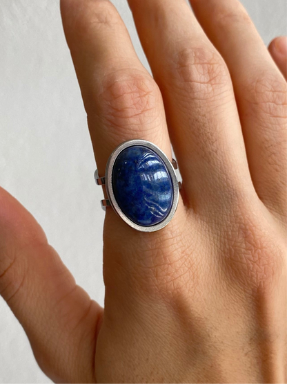 ANILLO AZUL AC INOX