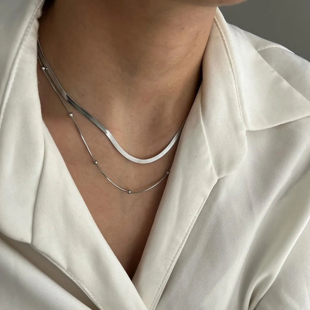 COLLAR DOBLE ACERO INOX