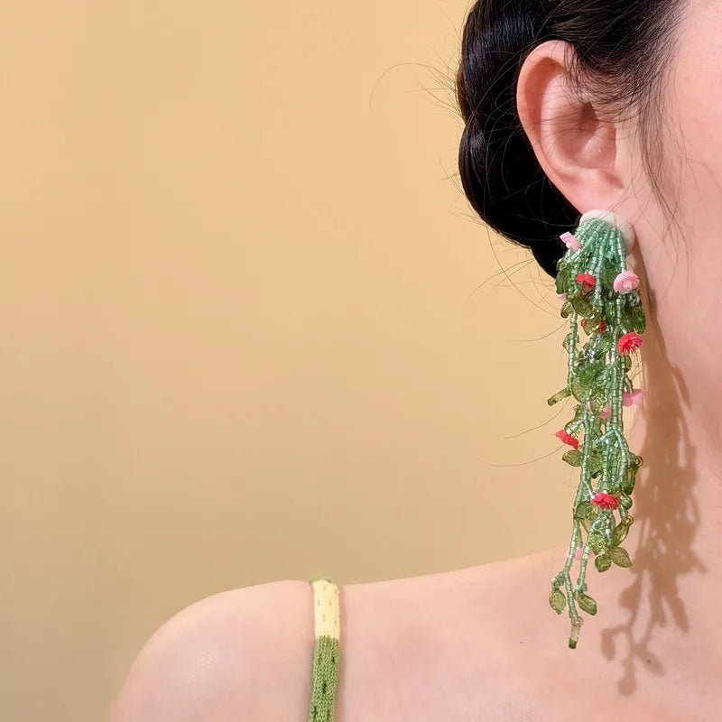 ARETES LARGOS DE CUENTAS