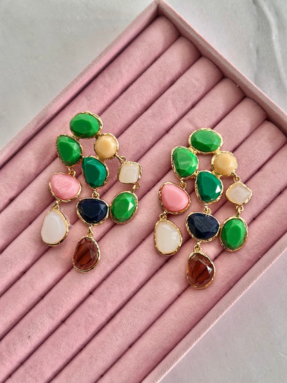 ARETES LARGOS PIEDRAS
