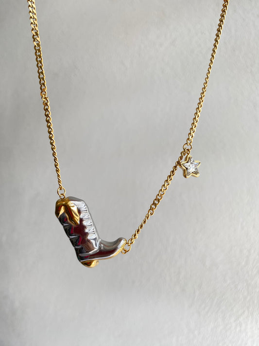 COLLAR BOTA BICOLOR AC INOX