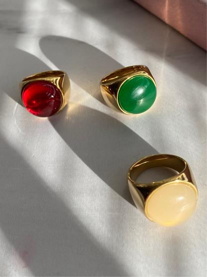 ANILLO PIEDRA CHUNKY AC INOX