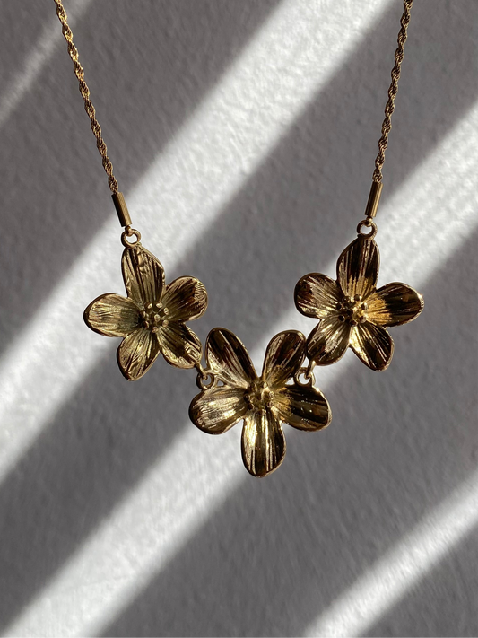 COLLAR BOUQUET FLORES AC INOX