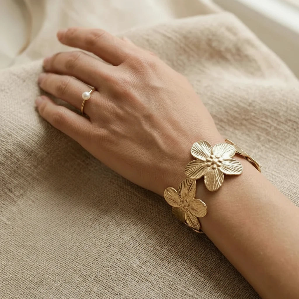 PULSERA FLORES AC INOX