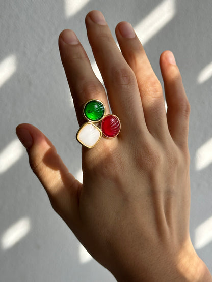 ANILLO 3 PIEDRAS AC INOX