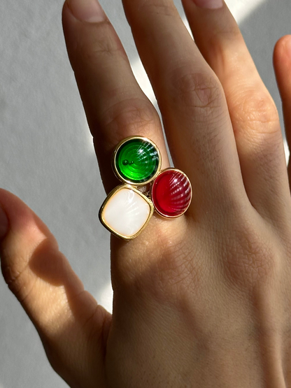ANILLO 3 PIEDRAS AC INOX