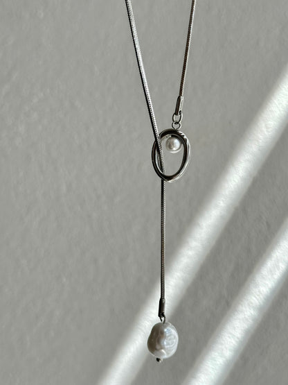 COLLAR LARGO PERLA AC INOX