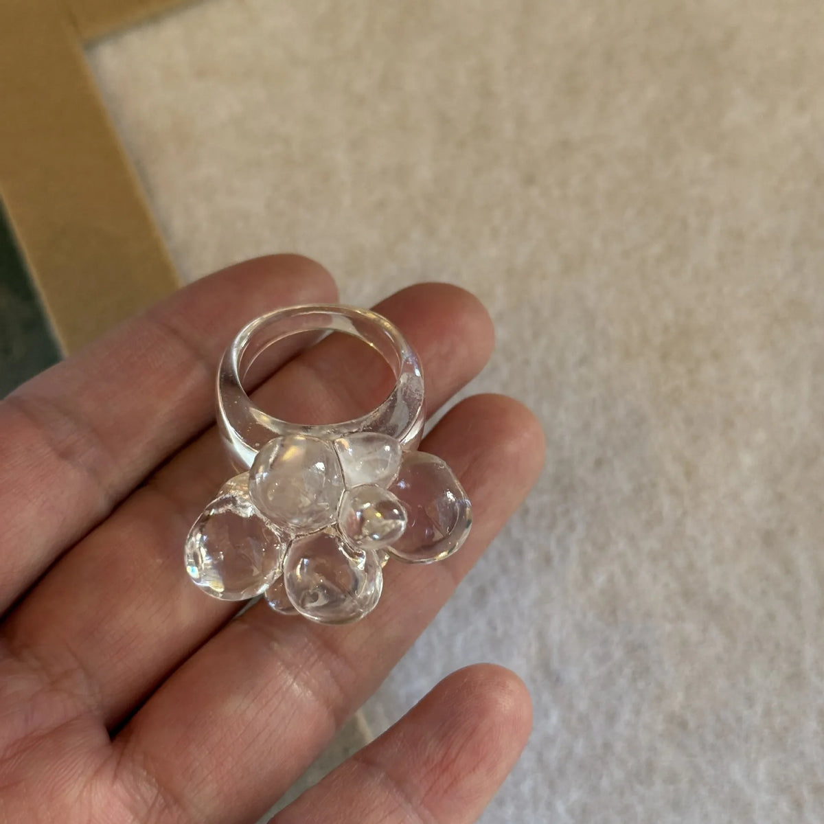 ANILLO ACRÍLICO TRANSPARENTE