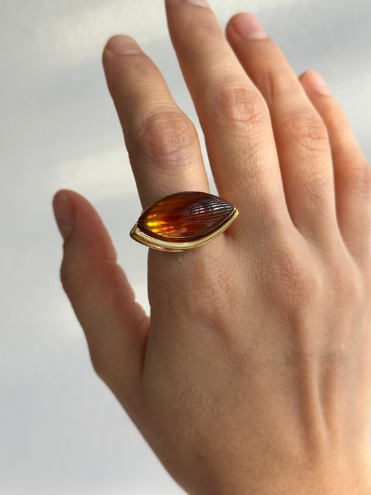 ANILLO ÁMBAR AC INOX