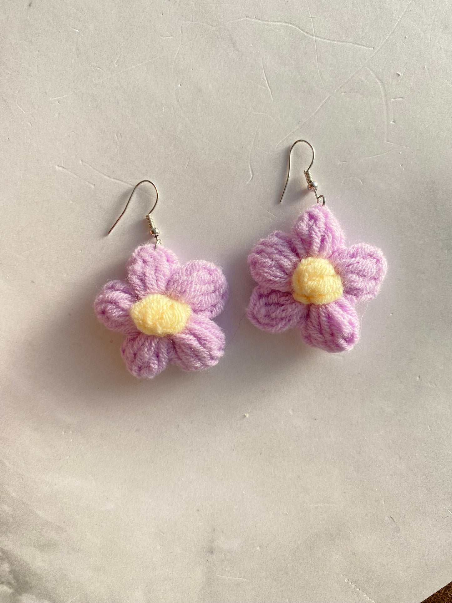 ARETES FLOR CROCHET