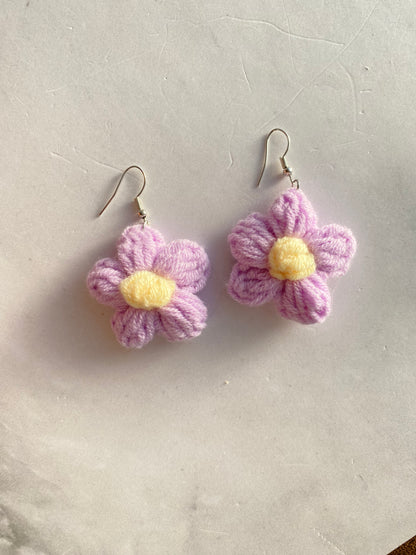 ARETES FLOR CROCHET