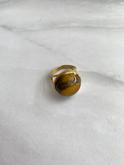 ANILLO OJO DE TIGRE AC INOX