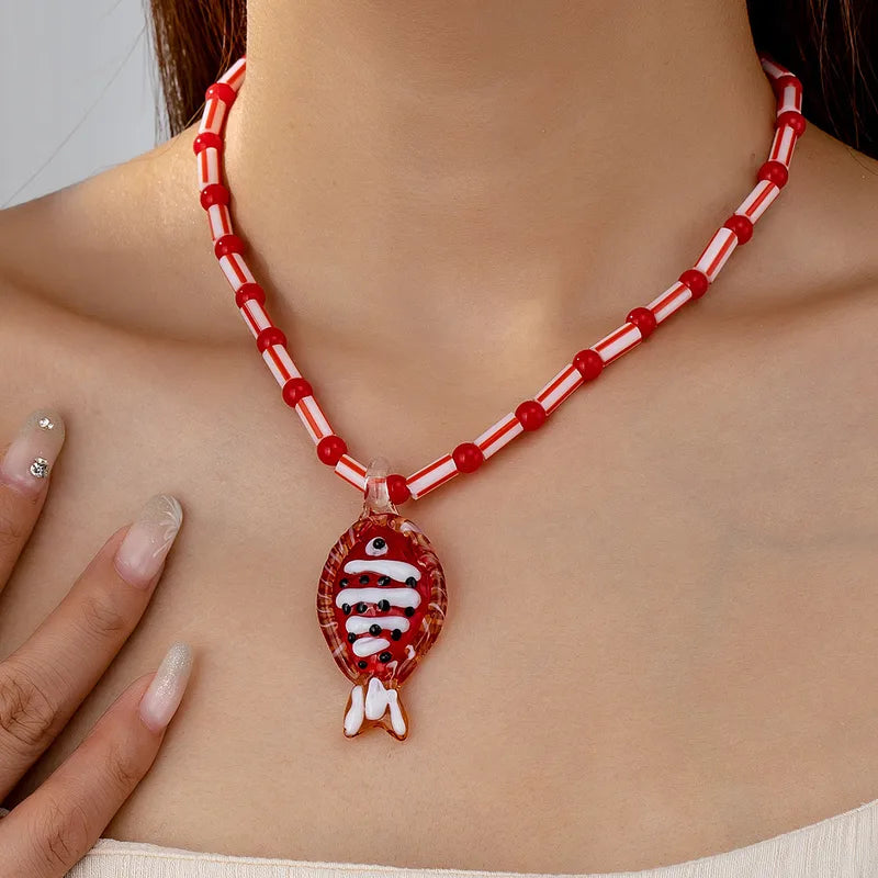COLLAR PEZ VIDRIO