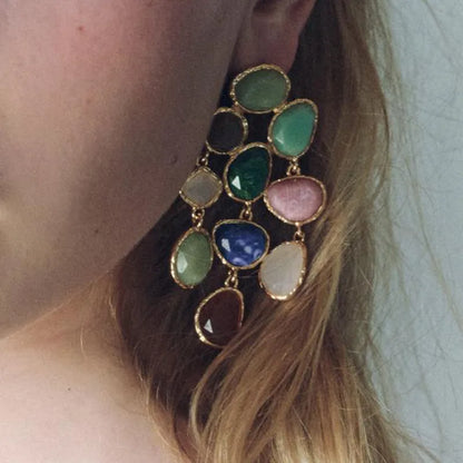 ARETES LARGOS PIEDRAS
