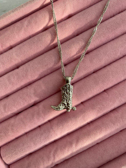 COLLAR BOTA PLATA AC INOX