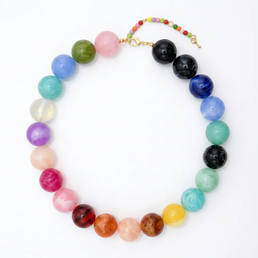 COLLAR CHUNKY CUENTAS COLORES