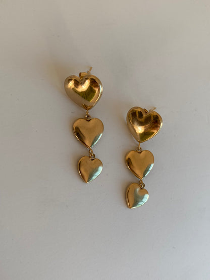 ARETES TRIPLE CORAZÓN AC INOX