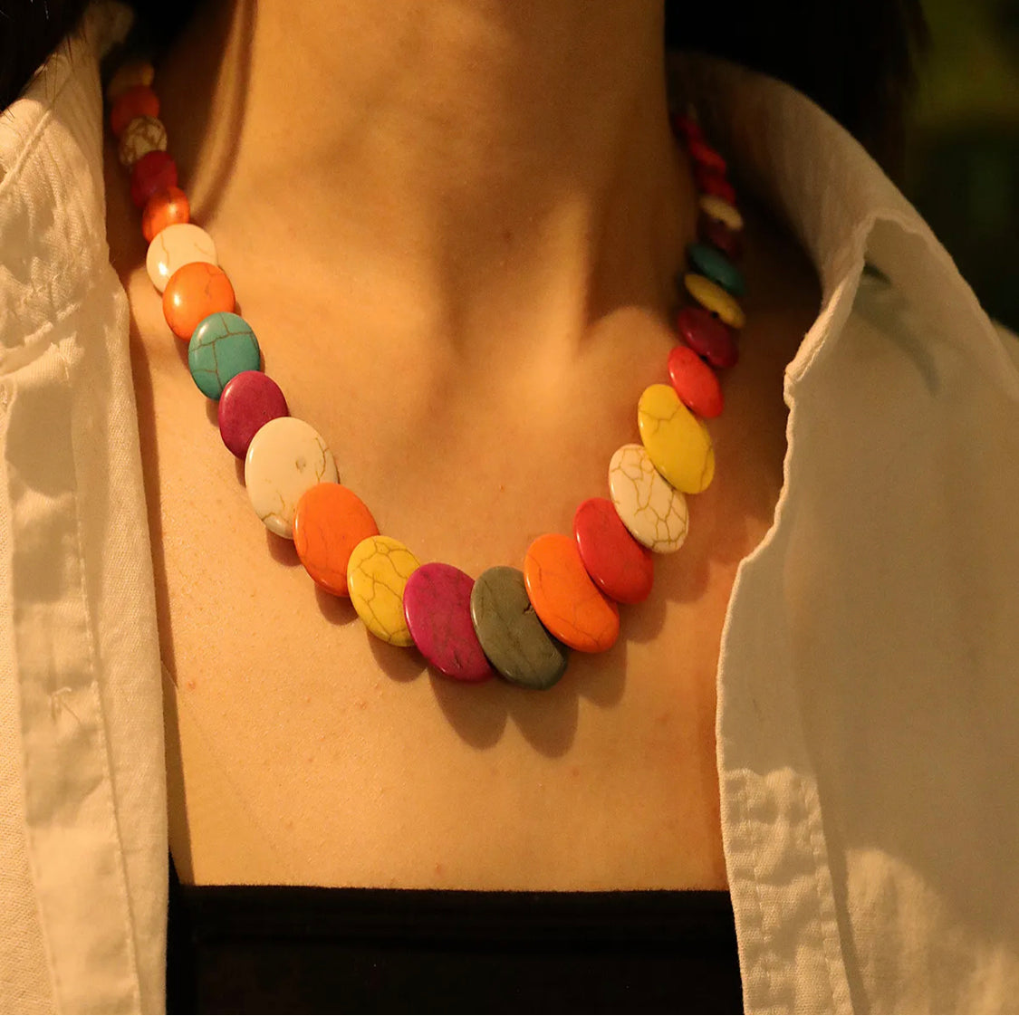 COLLAR CUENTAS CIRCULARES
