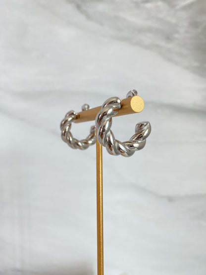 ARRACADAS TORSAL PLATA AC INOX