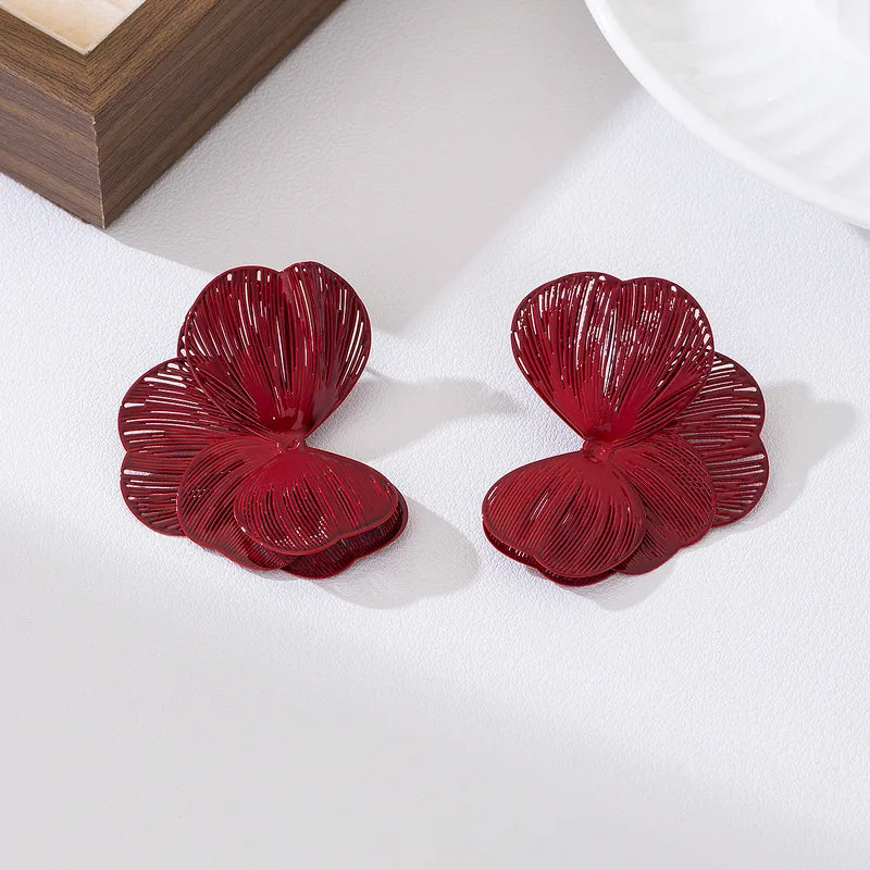 ARETES PÉTALO ROJO