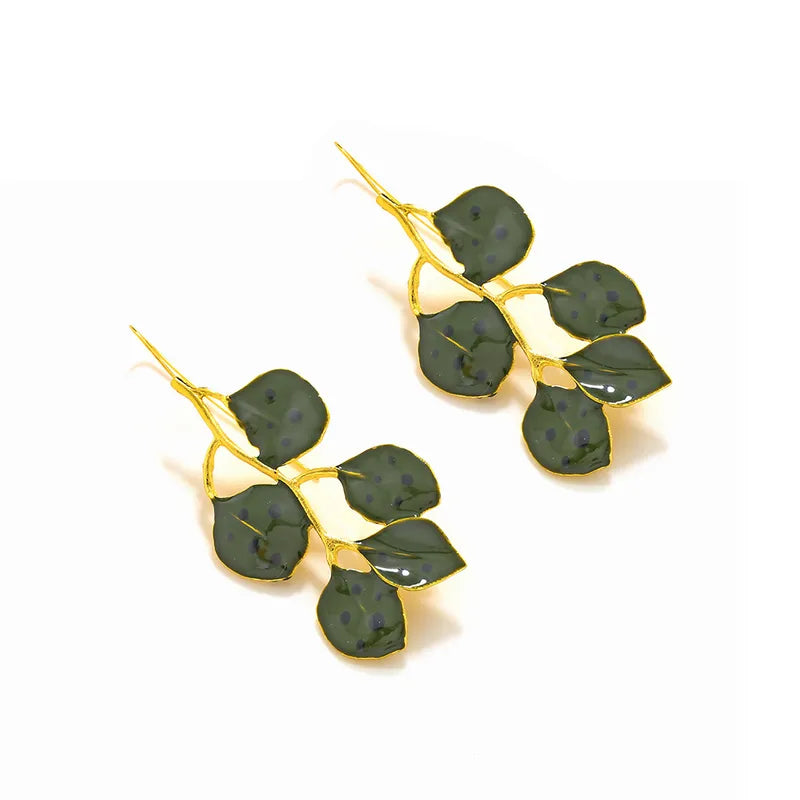ARETES LARGOS HOJAS