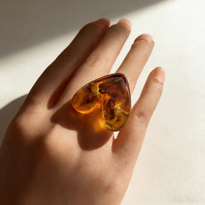 ANILLO CORAZÓN ACRÍLICO AC INOX