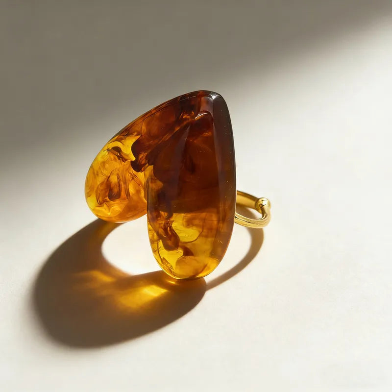 ANILLO CORAZÓN ACRÍLICO AC INOX