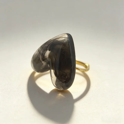 ANILLO CORAZÓN ACRÍLICO AC INOX