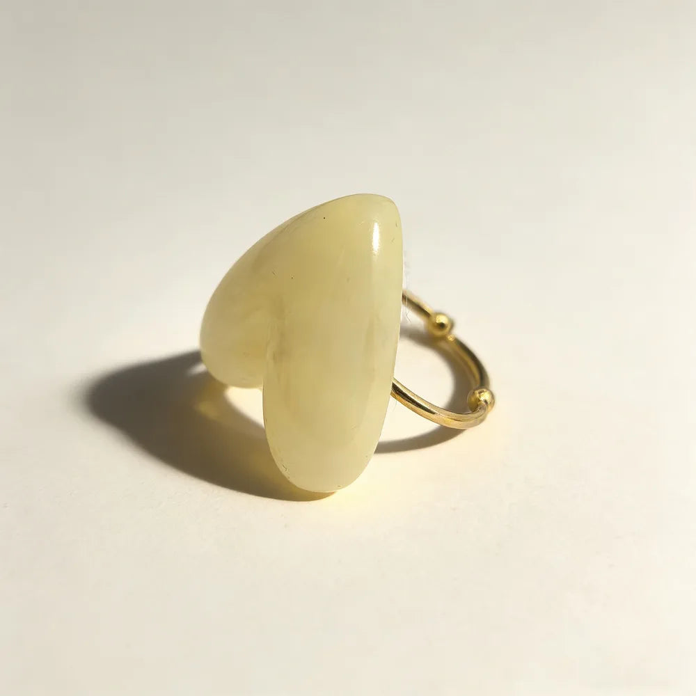 ANILLO CORAZÓN ACRÍLICO AC INOX