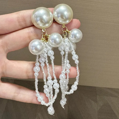 ARETES LARGOS PERLAS