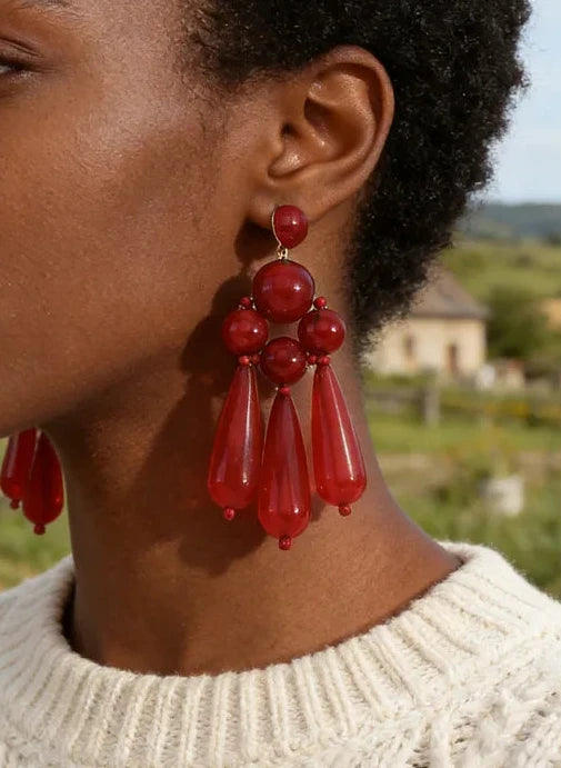 ARETES LARGOS ACRÍLICO