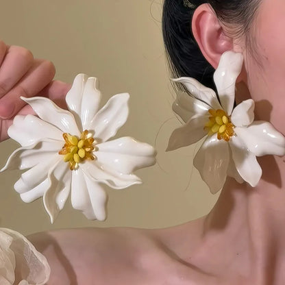 ARETES FLOR ACRÍLICO